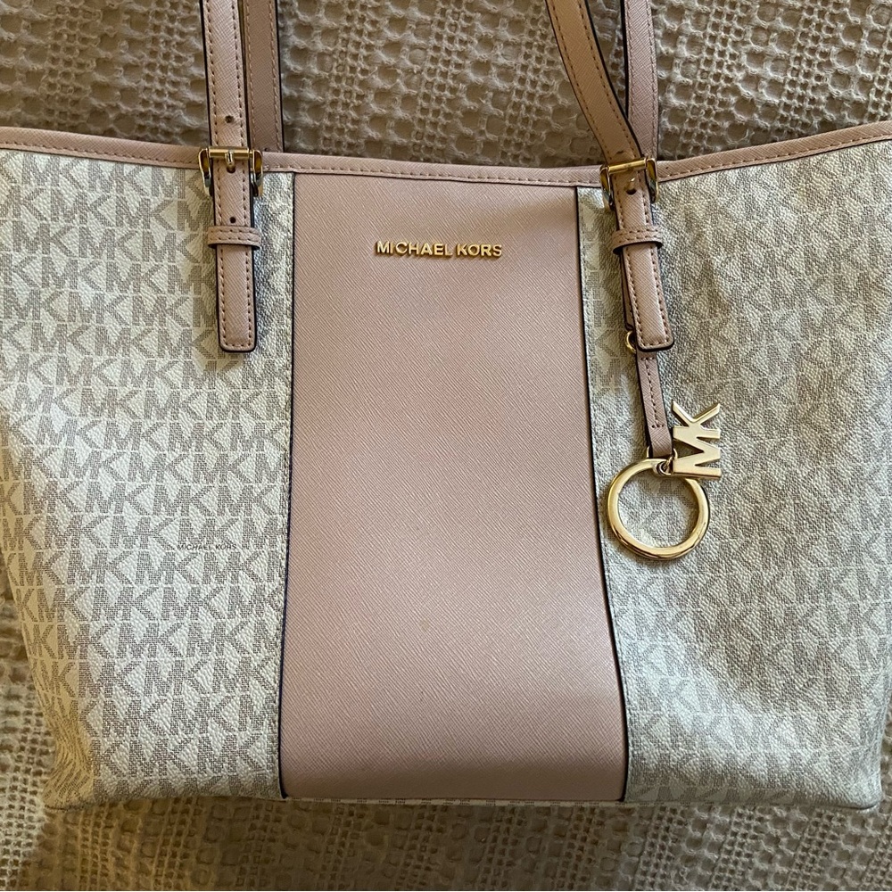 Michael Kors tote bag - pink and white